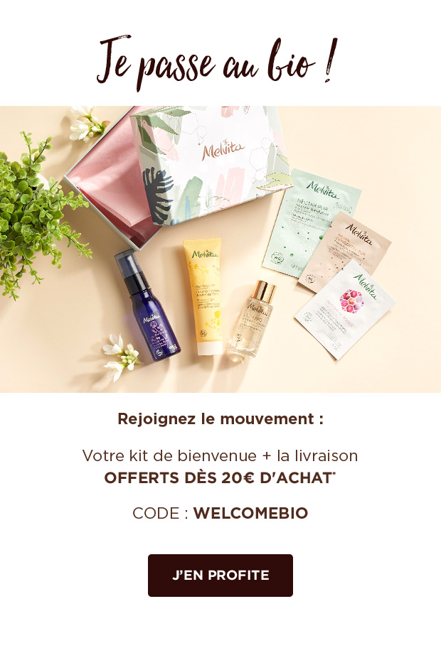 kit de bienvenue + livraison offerts dès 20€ code welcomebio