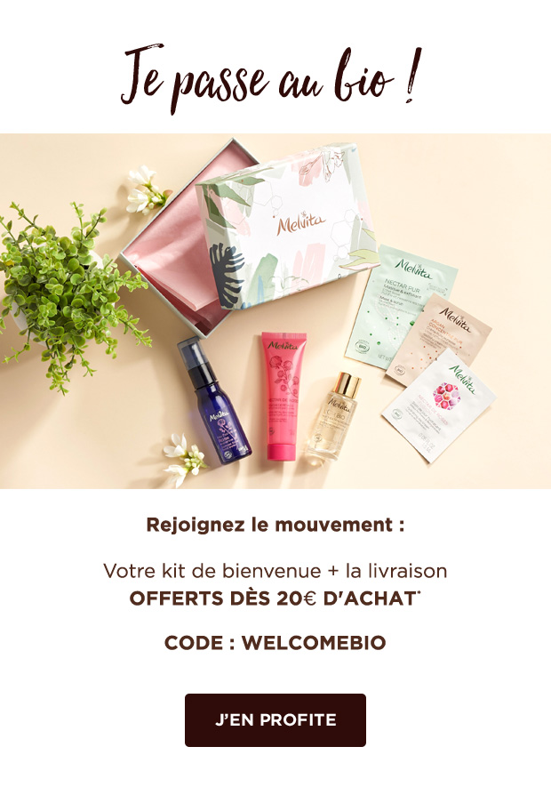 kit bienvenue + la livraison offerts dès 20e d'achat code welcomebio