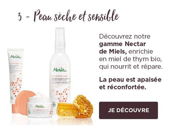Gamme Nectar de Miels pour les peaux sèches
