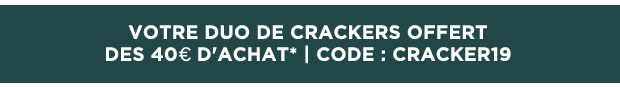 Vos 2 crackers de Noel offerts dès 40€ d'achat