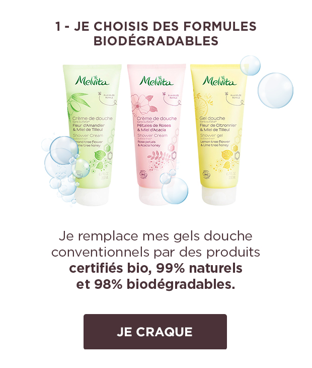 Je choisis des formules biodégradables