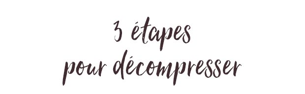 3 étapes pour décompresser