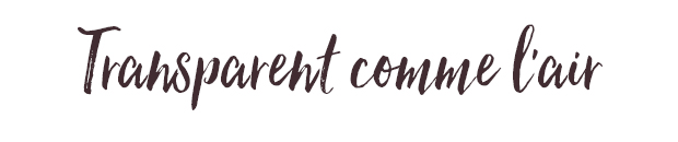 Transparent comme l'air